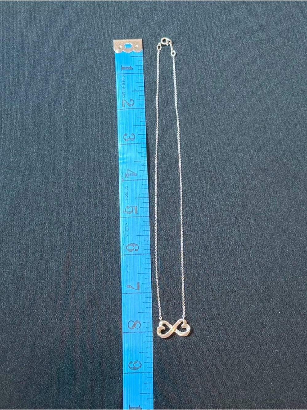 Tiffany & Co. Silver Infinity Heart Necklace with Tiffany Blue Pouch - Picture 4 of 6